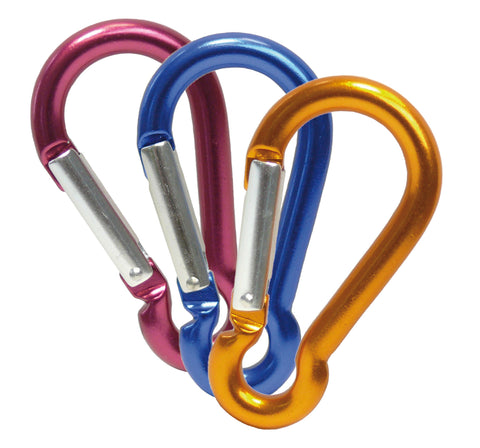 Moschettoni tipo pompiere vari colori in Alluminio